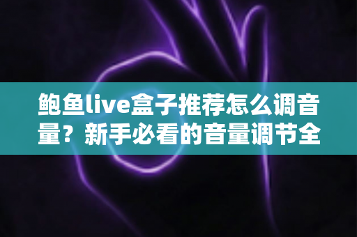 鲍鱼live盒子推荐怎么调音量？新手必看的音量调节全攻略与实用设置技巧