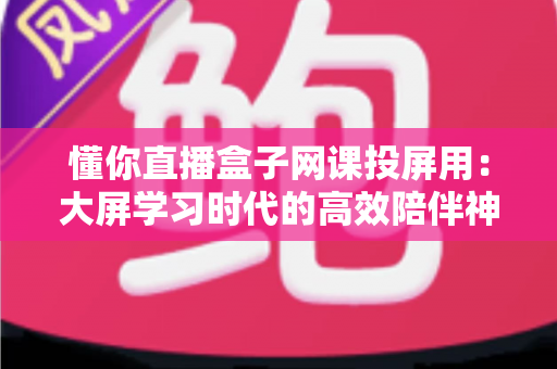 懂你直播盒子网课投屏用：大屏学习时代的高效陪伴神器