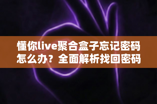 懂你live聚合盒子忘记密码怎么办？全面解析找回密码的有效方法与预防技巧