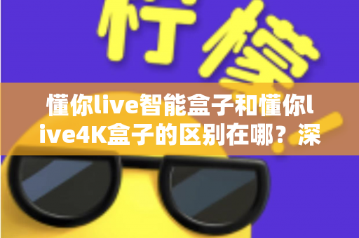 懂你live智能盒子和懂你live4K盒子的区别在哪？深度解析两款电视盒子的核心差异与选购指南