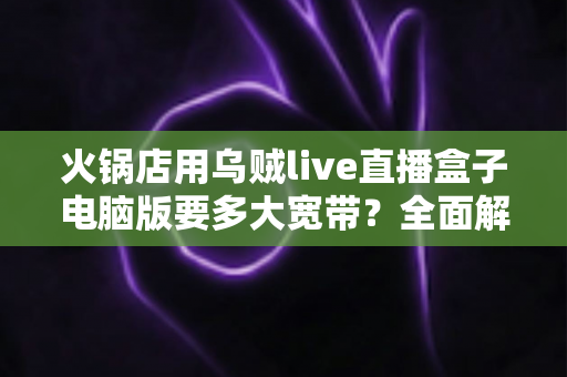 火锅店用乌贼live直播盒子电脑版要多大宽带?全面解析带宽配置与直播稳定性优化指南 火锅店用乌贼live直播盒子电脑版要多大宽带?全面解析带宽配置与直播稳定性优化指南