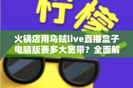 火锅店用乌贼live直播盒子电脑版要多大宽带?全面解析带宽配置与直播稳定性优化指南 火锅店用乌贼live直播盒子电脑版要多大宽带?全面解析带宽配置与直播稳定性优化指南