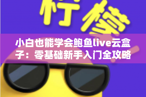 小白也能学会鲍鱼live云盒子：零基础新手入门全攻略，轻松掌握直播云设备的使用技巧