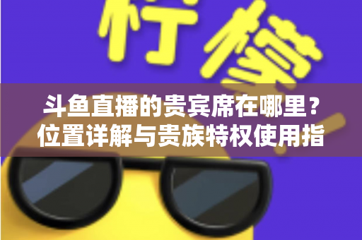 斗鱼直播的贵宾席在哪里？位置详解与贵族特权使用指南