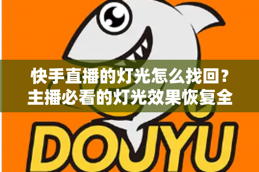 快手直播的灯光怎么找回?主播必看的灯光效果恢复全攻略 快手直播的灯光怎么找回?主播必看的灯光效果恢复全攻略