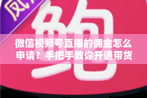 微信视频号直播的佣金怎么申请?手把手教你开通带货赚钱权限的完整指南 微信视频号直播的佣金怎么申请?手把手教你开通带货赚钱权限的完整指南