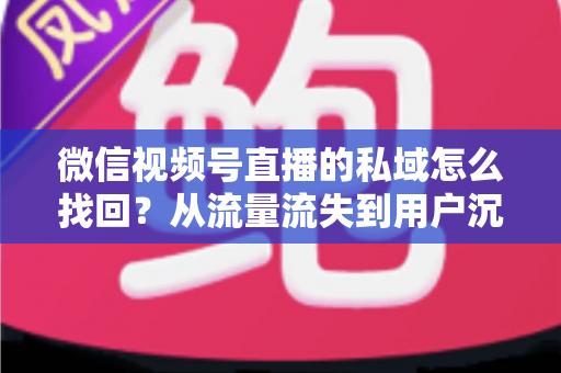 微信视频号直播的私域怎么找回?从流量流失到用户沉淀的全链路解决方案 微信视频号直播的私域怎么找回?从流量流失到用户沉淀的全链路解决方案