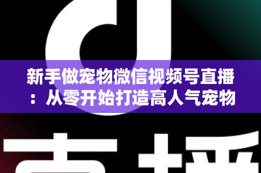 新手做宠物微信视频号直播：从零开始打造高人气宠物直播间的完整指南
