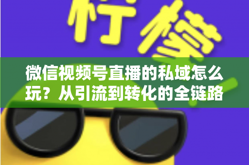 微信视频号直播的私域怎么玩?从引流到转化的全链路私域运营实战指南 微信视频号直播的私域怎么玩?从引流到转化的全链路私域运营实战指南