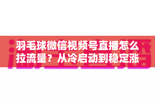 羽毛球微信视频号直播怎么拉流量?从冷启动到稳定涨粉的实战引流全攻略 羽毛球微信视频号直播怎么拉流量?从冷启动到稳定涨粉的实战引流全攻略