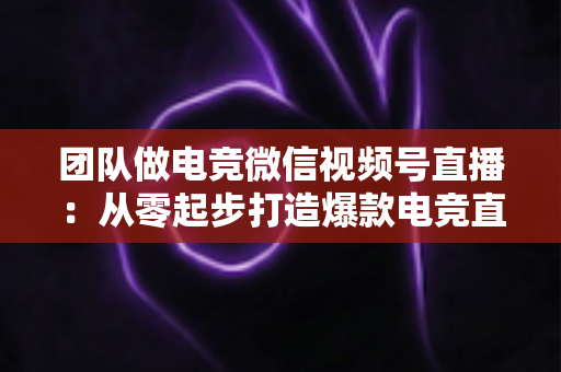团队做电竞微信视频号直播:从零起步打造爆款电竞直播间的完整实战指南 团队做电竞微信视频号直播:从零起步打造爆款电竞直播间的完整实战指南