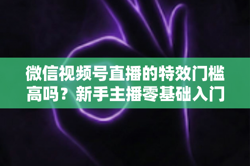 微信视频号直播的特效门槛高吗？新手主播零基础入门与特效使用全攻略解析