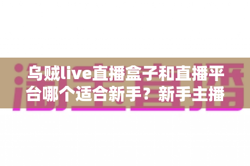 乌贼live直播盒子和直播平台哪个适合新手？新手主播入行选择全攻略