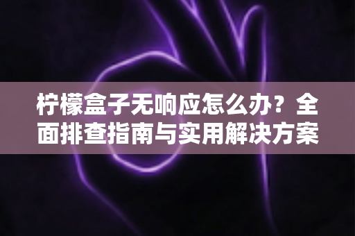 柠檬盒子无响应怎么办？全面排查指南与实用解决方案，助你快速恢复流畅体验