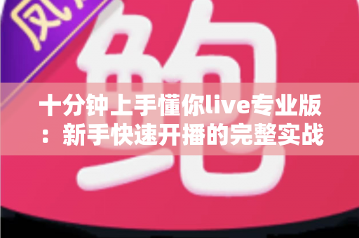 十分钟上手懂你live专业版：新手快速开播的完整实战指南